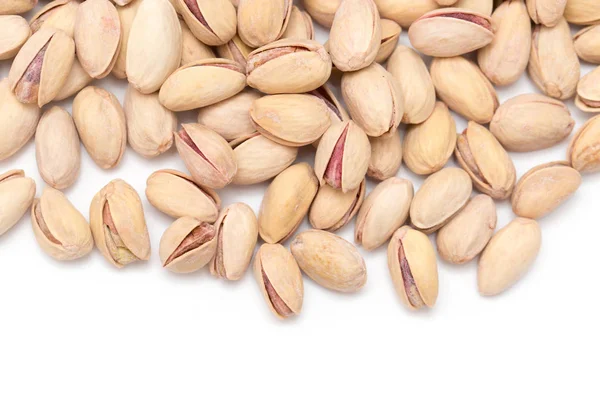 Pistachios on a white background. close — Stock Photo, Image