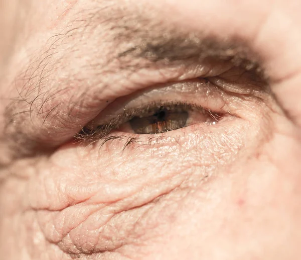 Augen des alten Mannes. Nahaufnahme — Stockfoto
