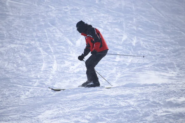 Oameni care schiază iarna — Fotografie, imagine de stoc