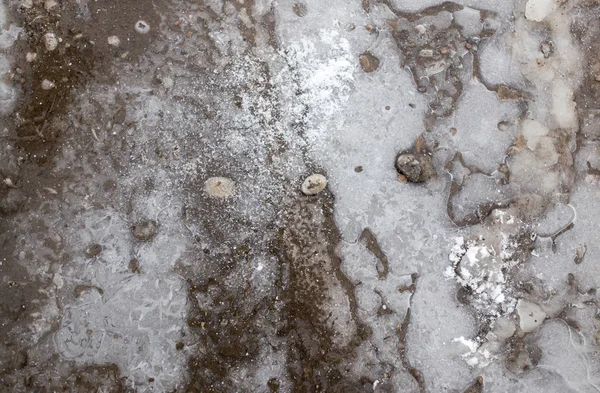 Yolda arka plan olarak buz — Stok fotoğraf