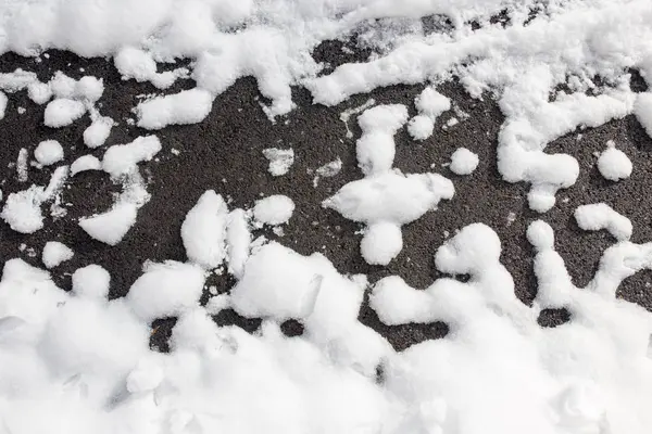Schnee auf dem Bürgersteig als Hintergrund — Stockfoto