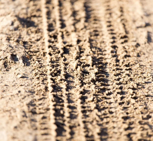 Trace of the tire tread — Stock Photo, Image