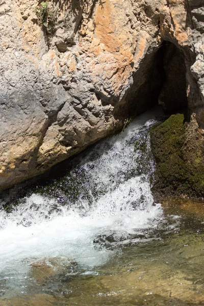 Dağlarda bir kaynaktan su — Stok fotoğraf