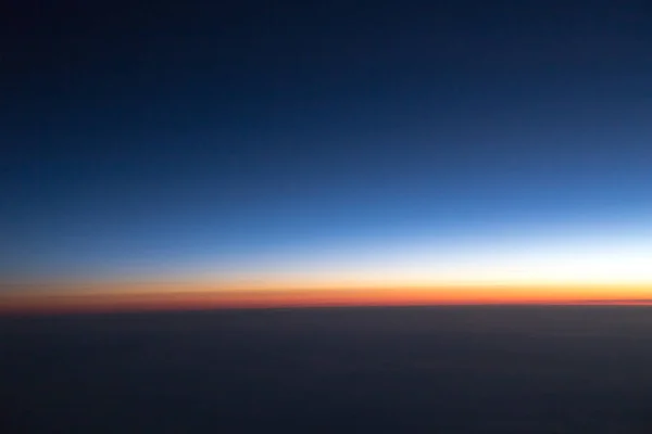 Vista sul tramonto dall'aereo — Foto Stock