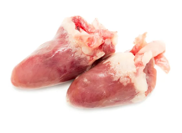 Heart chicken on a white background — Stock Photo, Image