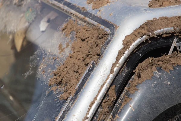 Barro en el vidrio del coche —  Fotos de Stock