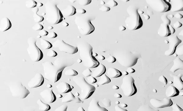 Gouttes d'eau sur fond blanc — Photo