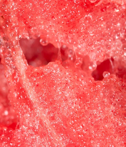 Das Fruchtfleisch der Wassermelone. Supermakro — Stockfoto