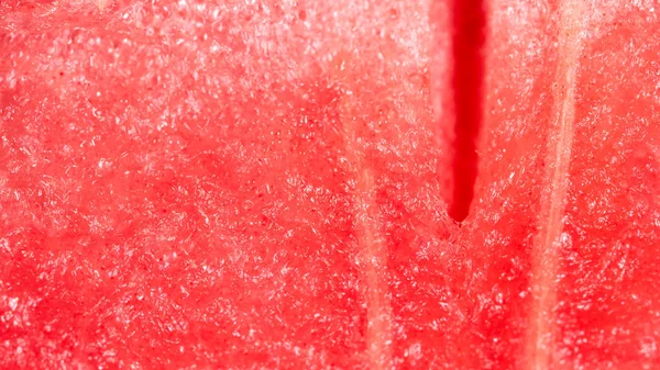 Das Fruchtfleisch der Wassermelone. Supermakro — Stockfoto