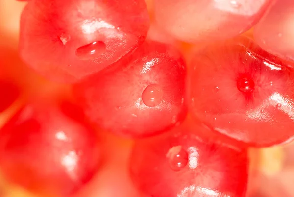 Moget granatäpple. Supermakro — Stockfoto