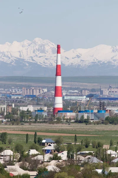 Pipe plant in Shymkent. Kazakhstan — Stock Photo, Image