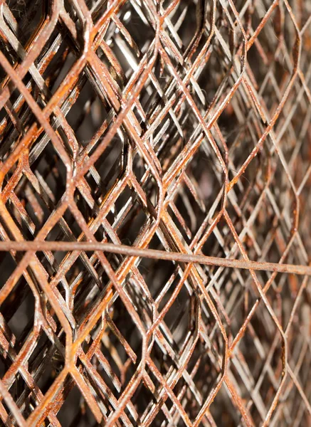 Sfondo di rete metallica arrugginita — Foto Stock
