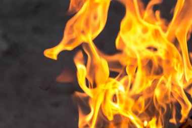 ve yangın bir alev arka plan