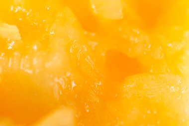 Arka plan olarak sulu şeftali eti. Kapat