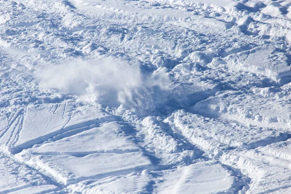 Sníh sjezdovky pro lyžování — Stock fotografie
