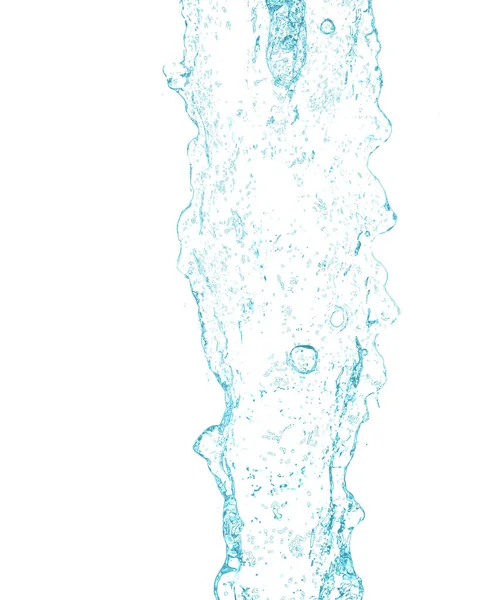 Spritzwasser auf weißem Hintergrund — Stockfoto