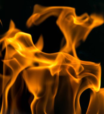 siyah arka plan yakından ateş