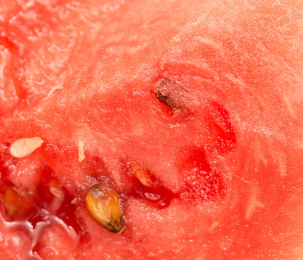 Saftiges Fruchtfleisch der Wassermelone als Hintergrund. schließen — Stockfoto