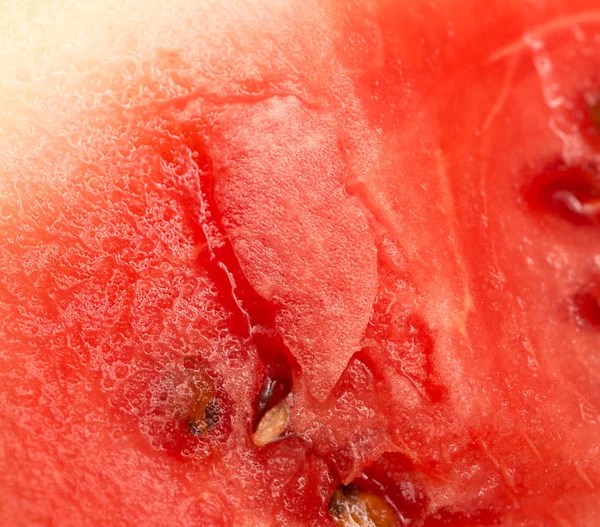 Saftiga köttet av vattenmelon som bakgrund. Stäng — Stockfoto