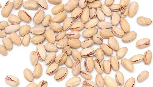 Pistachios on a white background. close — Stock Photo, Image