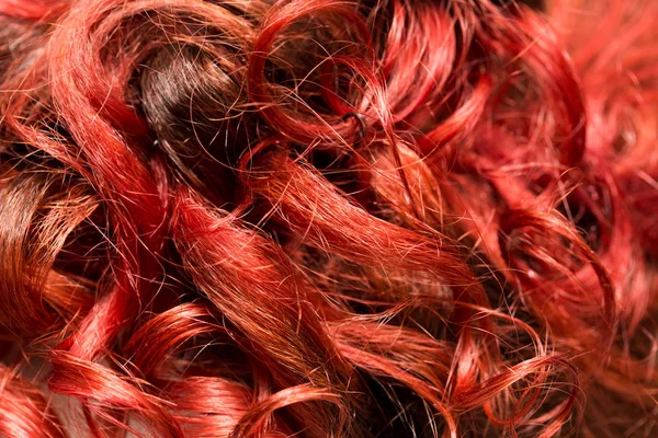 Fundo de cabelo ondulado vermelho — Fotografia de Stock