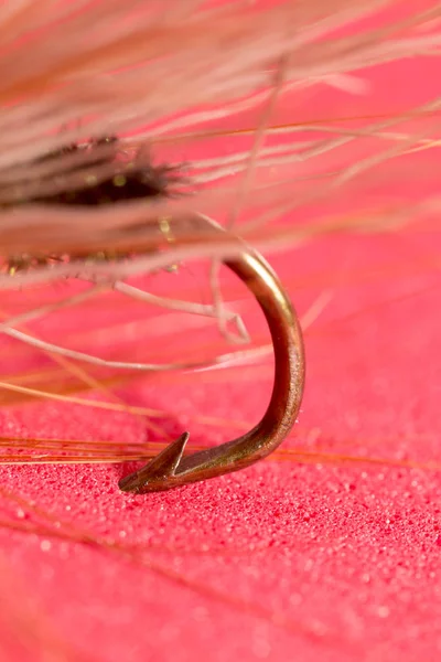 Viciado em pesca com mosca. fechar — Fotografia de Stock