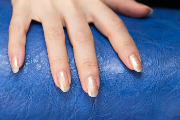 Nail polish on their fingers — Stock Photo, Image