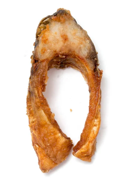 Fried fish on a white background — Stock Photo, Image