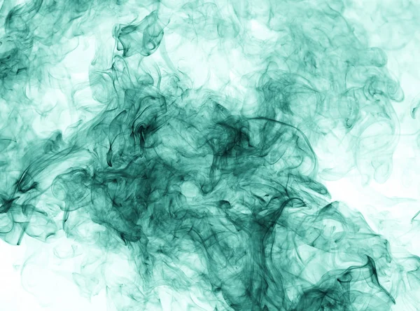 緑白の背景上の煙。反転 — ストック写真