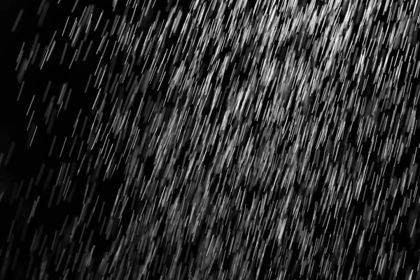 Rain on a black background — Stock Photo, Image