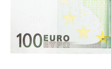 100 Euro arka plan olarak. Makro