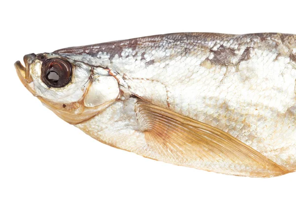 Sabrefish pescado ahumado sobre un fondo blanco — Foto de Stock