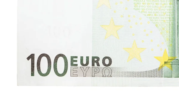 100 ευρώ ως υπόβαθρο. Μακροεντολή — Φωτογραφία Αρχείου
