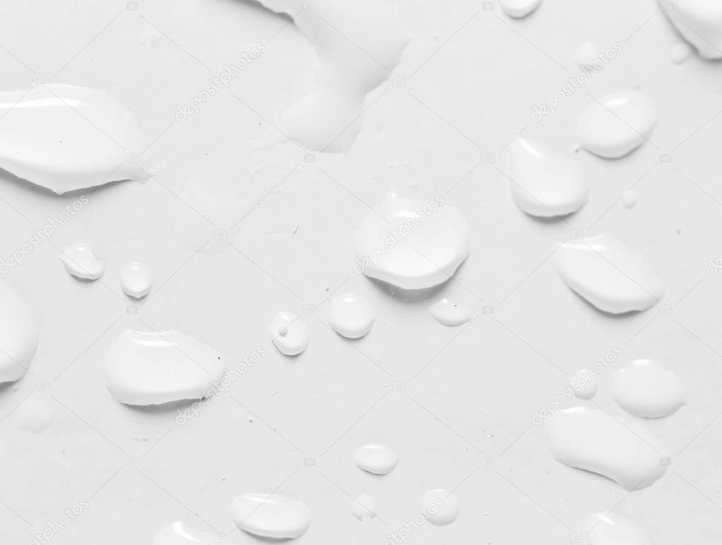 drops of water on a white background