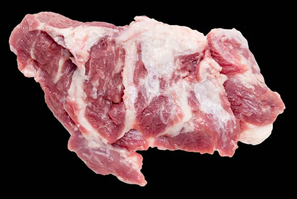 Carne fresca em um fundo preto — Fotografia de Stock