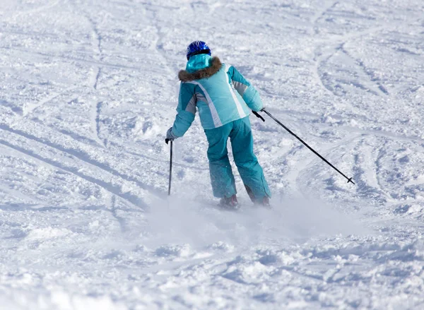 Personer som står på ski om vinteren – stockfoto