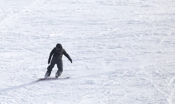 Persone snowboard sulla neve in inverno — Foto Stock