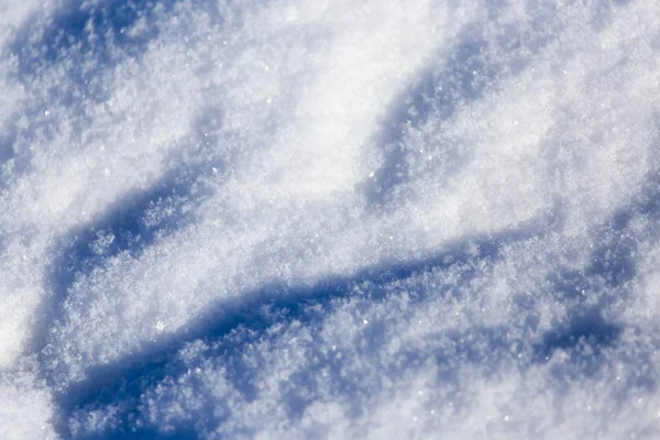 Sníh v přírodě jako pozadí — Stock fotografie