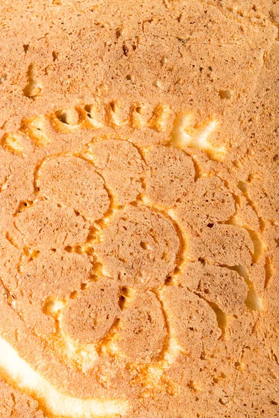 Κρούστα ψωμιού ως φόντο. μακροεντολή — Φωτογραφία Αρχείου