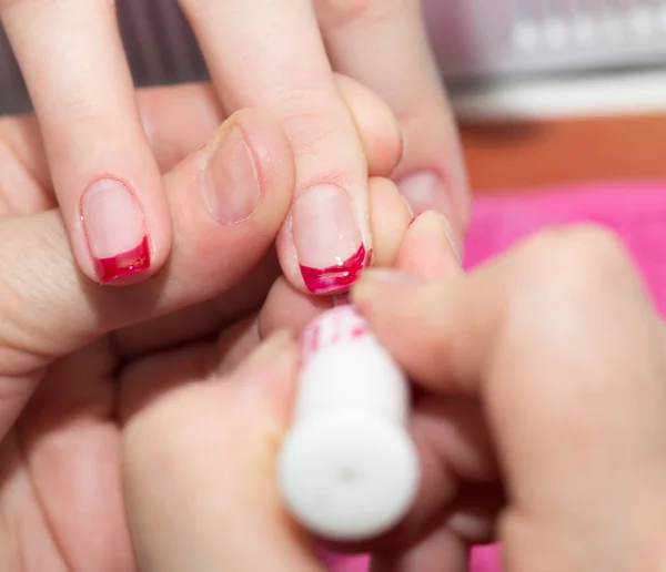 Manicure in salon — Stock Photo, Image