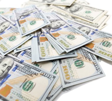 beyaz zemin üzerinde dolar