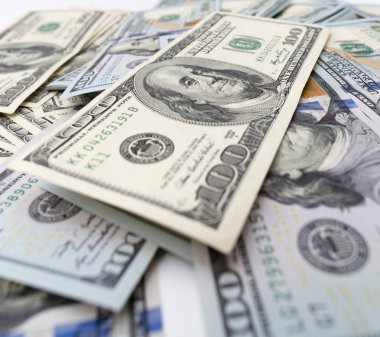 arka plan olarak dolar yığın