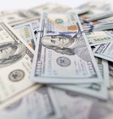 arka plan olarak dolar yığın