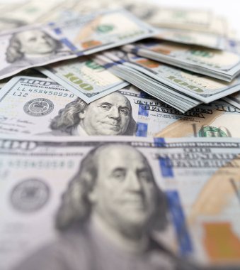 arka plan olarak dolar yığın