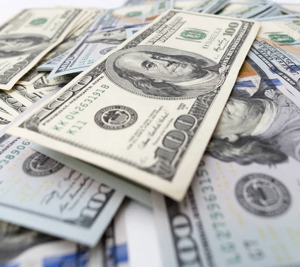 Heap of dollars as background — Stock Photo, Image