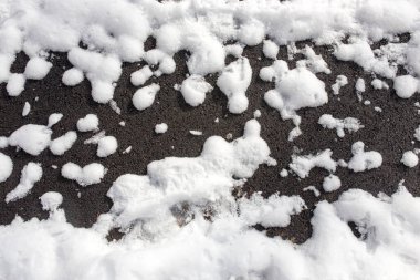 kaldırımda bir arka plan olarak kar