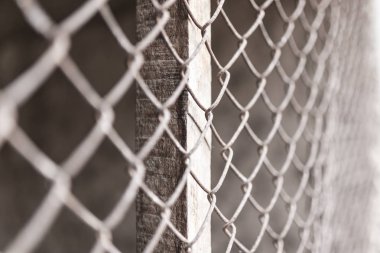 bir çit paslı metal mesh