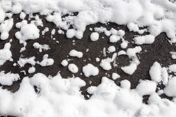 Nieve en el pavimento como fondo —  Fotos de Stock