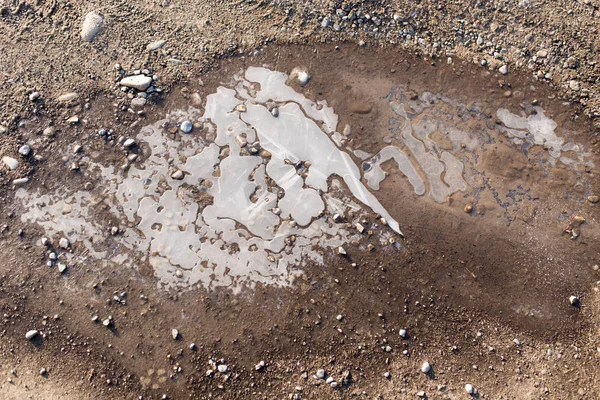 Glace dans une piscine sur la nature — Photo