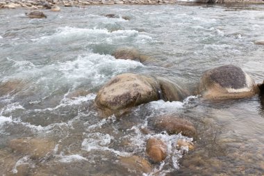 Kazakistan'ın dağ nehir doğada